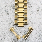 Верижка за часовник ML22-6018G, Стоманена, Златиста, 22мм