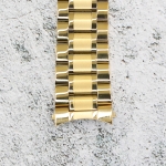 Верижка за часовник ML22-6018G, Стоманена, Златиста, 22мм