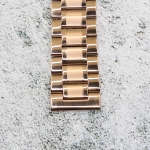 Верижка за часовник ML22-6018RG, Стоманена, Розово злато, 22мм