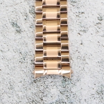 Верижка за часовник ML22-6018RG, Стоманена, Розово злато, 22мм