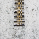 Верижка за часовник ML22-6021BCG, Стоманена, Биколор, 22мм