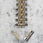 Верижка за часовник ML22-6021BCG, Стоманена, Биколор, 22мм