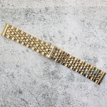 Верижка за часовник ML22-6021G, Стоманена, Златиста, 22мм