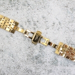 Верижка за часовник ML22-6021G, Стоманена, Златиста, 22мм