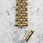 Верижка за часовник ML22-6021G, Стоманена, Златиста, 22мм