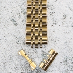 Верижка за часовник ML22-6021G, Стоманена, Златиста, 22мм