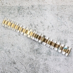 Верижка за часовник ML22-6022BCG, Стоманена, Биколор, 22мм