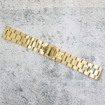 Верижка за часовник ML22-6022G, Стоманена, Биколор, 22мм