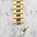 Верижка за часовник ML22-6022G, Стоманена, Биколор, 22мм