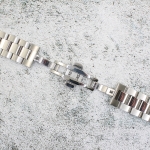 Верижка за часовник ML22-6022W, Стоманена, Сребриста, 22мм