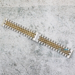 Верижка за часовник ML22-6023BCG, Стоманена, Биколор, 22мм