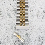 Верижка за часовник ML22-6023BCG, Стоманена, Биколор, 22мм