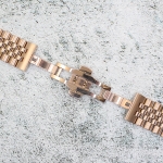 Верижка за часовник ML22-6023RG, Стоманена, Розово злато, 22мм