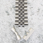 Верижка за часовник ML22-6023W, Стоманена, Сребриста, 22мм