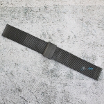 Метална верижка за часовник ML22-6606B, Меш, Стоманена, Черна, 22мм