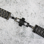 Верижка за часовник ML24-6018B, Стоманена, Черна, 24мм