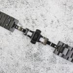 Верижка за часовник ML24-6018B, Стоманена, Черна, 24мм