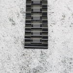 Верижка за часовник ML24-6018B, Стоманена, Черна, 24мм