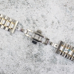 Верижка за часовник ML24-6018BCG, Стоманена, Биколор, 24мм