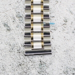 Верижка за часовник ML24-6018BCG, Стоманена, Биколор, 24мм