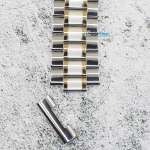 Верижка за часовник ML24-6018BCG, Стоманена, Биколор, 24мм