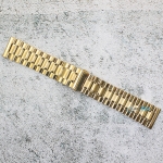 Верижка за часовник ML24-6018G, Стоманена, Златиста, 24мм