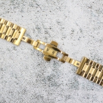 Верижка за часовник ML24-6018G, Стоманена, Златиста, 24мм