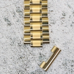 Верижка за часовник ML24-6018G, Стоманена, Златиста, 24мм