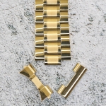 Верижка за часовник ML24-6018G, Стоманена, Златиста, 24мм