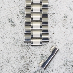 Верижка за часовник ML24-6018W, Стоманена, Сребриста, 24мм