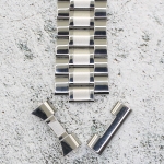 Верижка за часовник ML24-6018W, Стоманена, Сребриста, 24мм