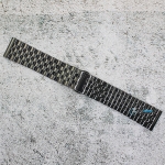 Верижка за часовник ML24-6019B, Стоманена, Черна, 24мм