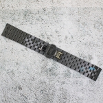 Верижка за часовник ML24-6019B, Стоманена, Черна, 24мм