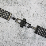 Верижка за часовник ML24-6019B, Стоманена, Черна, 24мм