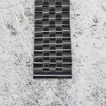 Верижка за часовник ML24-6019B, Стоманена, Черна, 24мм