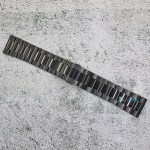 Верижка за часовник ML24-6022B, Стоманена, Черна, 24мм