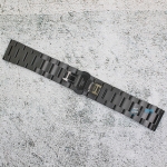 Верижка за часовник ML24-6022B, Стоманена, Черна, 24мм