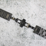 Верижка за часовник ML24-6022B, Стоманена, Черна, 24мм