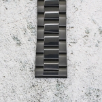 Верижка за часовник ML24-6022B, Стоманена, Черна, 24мм