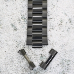 Верижка за часовник ML24-6022B, Стоманена, Черна, 24мм