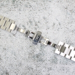 Верижка за часовник ML24-6022BCG, Стоманена, Биколор, 24мм