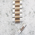 Верижка за часовник ML24-6022BCRG, Стоманена, Биколор, 24мм