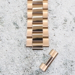 Верижка за часовник ML24-6022RG, Стоманена, Розово злато, 24мм