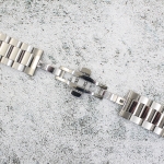 Верижка за часовник ML24-6022W, Стоманена, Сребриста, 24мм