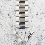 Верижка за часовник ML24-6022W, Стоманена, Сребриста, 24мм