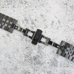 Верижка за часовник ML24-6023B, Стоманена, Черна, 24мм