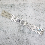 Верижка за часовник ML24-6023W, Стоманена, Сребриста, 24мм