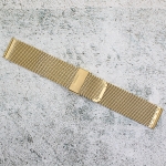 Метална верижка за часовник MLP24-6606G, Златиста, Стоманена, Меш, 24мм