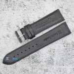 Каишка за часовник Motta MT22121GL, Кожена, Черна, 22мм