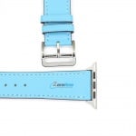 Каишка за часовник Apple Watch AP222071, Кожена, Светло синя, 44мм / 22mm Изображение 4